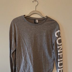 H&M “Confident” Grey Sweatshirt